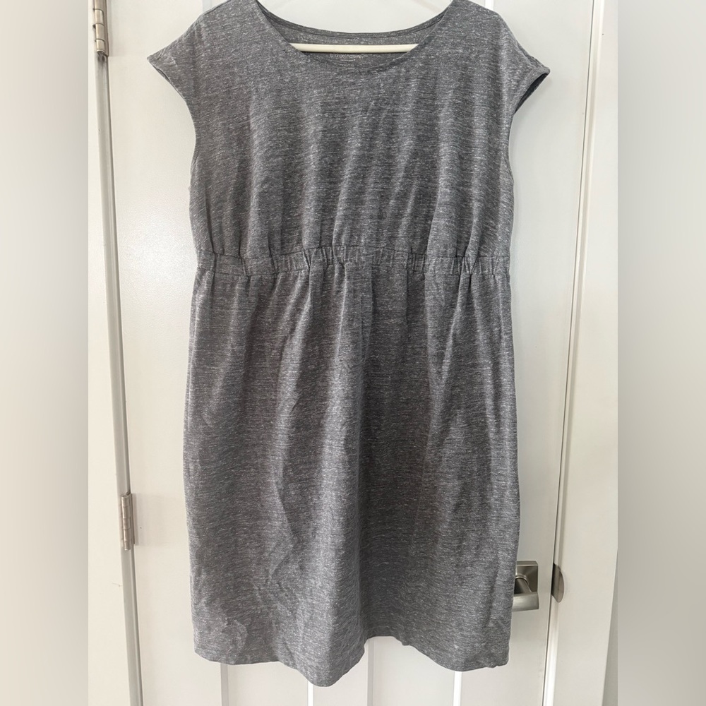 Lange Heather Gray Casual Maternity Dress